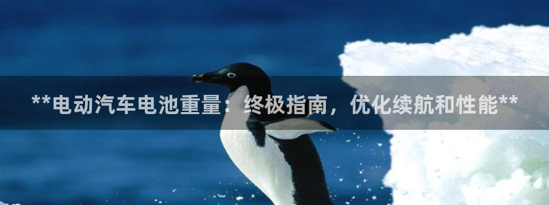 优发国际官网值是多少：**电动汽车电池重量：终极指南，优化续航和性能**