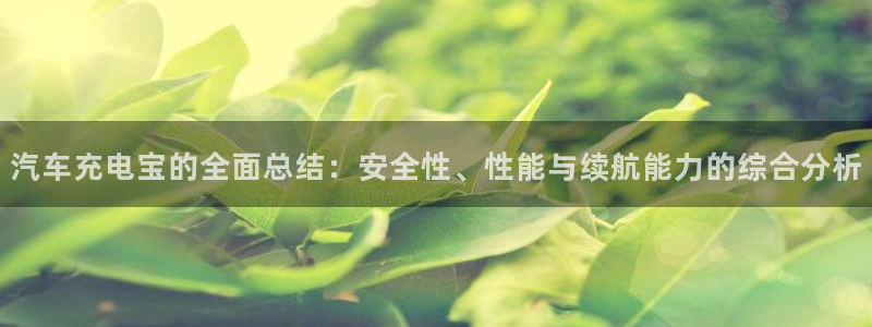 优发国际平台手机版下载：汽车充电宝的全面总结：安全性、性能与续航能力的综合分析