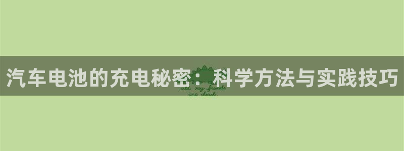 优发娱乐pt官网客户端：汽车电池的充电秘密：科学方法与实践技巧
